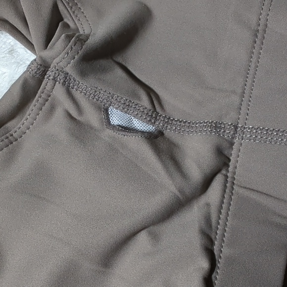 Fawnfit Long Length Lift Tank 2.0 With Built-In Bra In Taupe - Picture 7 of 7